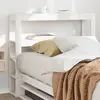 Image de vidaXL Tête de lit avec étagères blanc 90 cm bois massif de pin
