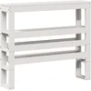 Image de vidaXL Tête de lit Blanc 75 cm Bois Massif de pin, rangement sur pied