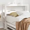 Image de vidaXL Tête de lit avec étagères blanc 75 cm bois massif de pin