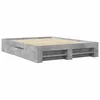 Image de vidaXL Cadre de lit sans Matelas Gris béton 150x200 cm Bois ingénierie