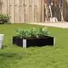 Image de vidaXL Jardinière noir 80x60 cm bois massif de pin