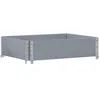 Image de vidaXL Jardinière Gris 80x60 cm Bois Massif de pin, jardinière d'extérieur, bac à Fleurs, bac à tomates, jardinière de terrasse, bac à Pommes de Terre