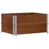 Image de vidaXL Jardinière Marron 80x60 cm Bois Massif de pin, jardinière d'extérieur, bac à Fleurs, bac à tomates, jardinière de terrasse