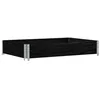 Image de vidaXL Jardinière Noir 120x80 cm Bois Massif de pin, jardinière d'extérieur, bac à Fleurs, bac à tomates, jardinière de terrasse