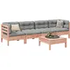 Image de vidaXL Salon de jardin 5 pcs et coussins bois massif sapin de douglas