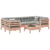 Image de vidaXL Salon de jardin 7 pcs et coussins bois massif sapin de douglas