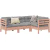 Image de vidaXL Salon de jardin 4 pcs et coussins bois massif sapin de douglas