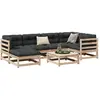 Image de vidaXL Salon de jardin 7 pcs bois de pin massif