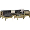 Image de vidaXL Salon de jardin 7 pcs avec coussins bois de pin imprégné
