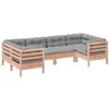 Image de vidaXL Salon de Jardin 6 pcs et Coussins Bois Massif Sapin de Douglas, Ensemble de canapés d'extérieur, Ensemble de canapés de Jardin, canapé d'extérieur modulable