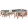 Image de vidaXL Salon de jardin 9 pcs avec coussins sapin de douglas solide
