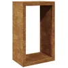Image de vidaXL Portant de Bois de Chauffage 60x40x100 cm Acier résistant aux intempéries, Magasin de bûches, Porte-bûches de cheminée, Support de bûches, Stockage de bûches