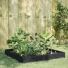 Image de vidaXL Lit surélevé de jardin noir 100x100x26 cm acier