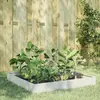 Image de vidaXL Lit surélevé de jardin blanc 100x100x26 cm acier