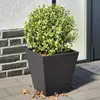 Image de vidaXL Jardinières 2 pcs noir 30x30x30 cm acier