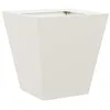 Image de vidaXL Jardinière Blanc 30x30x30 cm Acier, jardinière d'extérieur, boîte à Fleurs, boîte de Jardin, jardinière de Patio, boîte à Plantes