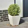 Image de vidaXL Jardinière blanc 30x30x30 cm acier