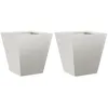 Image de vidaXL Jardinières 2 pcs 30x30x30 cm Acier Inoxydable, jardinière d'extérieur, boîte à Fleurs, boîte de Jardin, jardinière de Patio, boîte à Plantes