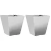 Image de vidaXL Jardinières 2 pcs 30x30x30 cm Acier galvanisé, jardinière d'extérieur, boîte à Fleurs, boîte de Jardin, jardinière de Patio, boîte à Plantes