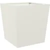 Image de vidaXL Jardinière Blanc 50x50x50 cm Acier, jardinière d'extérieur, boîte à Fleurs, boîte de Jardin, jardinière de Patio, boîte à Plantes