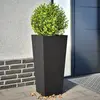 Image de vidaXL Jardinières 2 pcs noir 35x35x75 cm acier