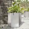 Image de vidaXL Jardinière hexagone 46x40x45 cm acier inoxydable