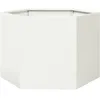 Image de vidaXL Jardinière Blanc hexagone 69x60x45 cm Acier, jardinière de Fleurs, jardinière de Patio, jardinière de Jardin, jardinière d'extérieur