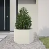 Image de vidaXL Jardinière blanc hexagone 69x60x45 cm acier