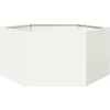 Image de vidaXL Jardinière Blanc hexagone 104x90x45 cm Acier, jardinière de Fleurs, jardinière de Patio, jardinière de Jardin, jardinière d'extérieur