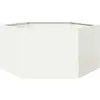 Image de vidaXL Jardinière blanc hexagone 104x90x45 cm acier