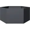 Image de vidaXL Jardinière anthracite hexagone 104x90x45 cm acier