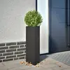 Image de vidaXL Jardinière noir triangulaire 30x26x75 cm acier