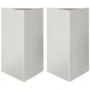 Image de vidaXL Jardinières 2 pcs Triangulaire 50x43x75 cm Acier Inoxydable