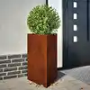 Image de vidaXL Jardinières 2 pcs triangulaire acier résistant aux intempéries