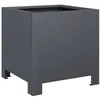 Image de vidaXL Jardinière Anthracite 30x30x30 cm Acier, planteur, jardinière de Patio, bac à Fleurs, jardinière d'extérieur, boîte à Fleurs, bac à Jardin
