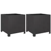 Image de vidaXL Jardinières 2 pcs Noir 40x40x40 cm Acier, planteur, jardinière de Patio, bac à Fleurs, jardinière d'extérieur, boîte à Fleurs, bac à Jardin