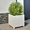 Image de vidaXL Jardinières 2 pcs blanc 40x40x40 cm acier