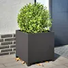 Image de vidaXL Jardinière noir 50x50x50 cm acier