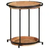 Image de vidaXL Table d'appoint Ø55x60 cm Bois Massif d'acacia, Table d'appoint de canapé, Table de téléphone, Table de Nuit, Table de Salon, Table de Chevet