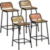 Image de vidaXL Tabourets de bar lot de 4 46x35,5x80cm bois massif récupération