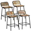 Image de vidaXL Tabourets de Bar Lot de 4 46x35,5x70cm Bois Massif récupération, Chaise, Chaise de Bar de Cuisine, Chaise de bistrot