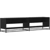 Image de vidaXL Meuble TV Noir 180,5x40x46 cm Bois d'ingénierie, Support TV, Buffet TV, Meuble multimédia, Banc TV, Meuble HiFi, Centre de Divertissement