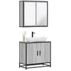 Image de vidaXL Ensemble de meubles de salle de bain 2 pcs Sonoma gris