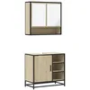 Image de vidaXL Ensemble de Meubles de Salle de Bain 2 pcs chêne Sonoma, Armoire de Rangement, Armoire de Bain, Meuble de Toilette