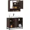 Image de vidaXL Ensemble de meubles de salle de bain 2 pcs Chêne marron