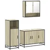 Image de vidaXL Ensemble de Meubles de Salle de Bain 3 pcs chêne Sonoma, Armoire de Salle de Bain, Placard de Salle de Bain, Meuble de Rangement de Salle de Bain