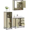 Image de vidaXL Ensemble de meubles de salle de bain 3 pcs chêne sonoma