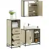 Image de vidaXL Ensemble de meubles de salle de bain 3 pcs chêne sonoma