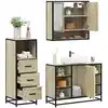 Image de vidaXL Ensemble de meubles de salle de bain 3 pcs chêne sonoma