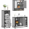 Image de vidaXL Ensemble de meubles de salle de bain 3 pcs Sonoma gris